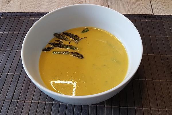 Sweet Potato Soup with Green Asparagus