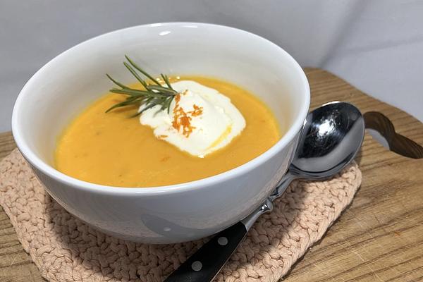 Sweet Potato Soup with Orange and Rosemary