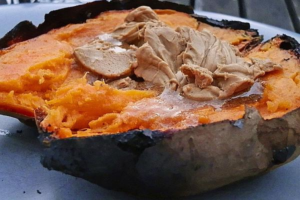 Sweet Potatoes from Embers with Maple Syrup – Cinnamon – Butter