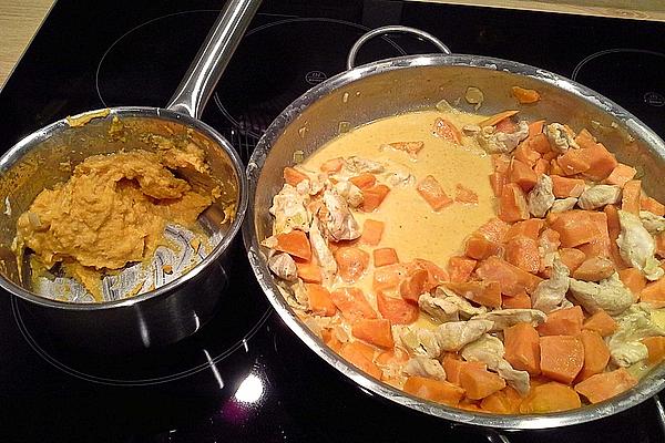 Sweet Potatoes with Chicken and Coconut
