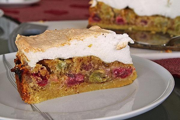 Swiss Gooseberry Cake with Meringue Topping