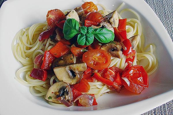 Tagliatelle with Balsamic Vegetables