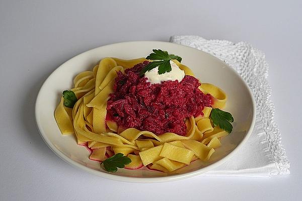 Tagliatelle with Beetroot