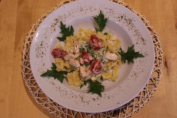Tagliatelle with Rocket and Salmon