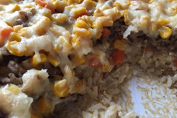 Tasty Rice and Minced Meat Casserole