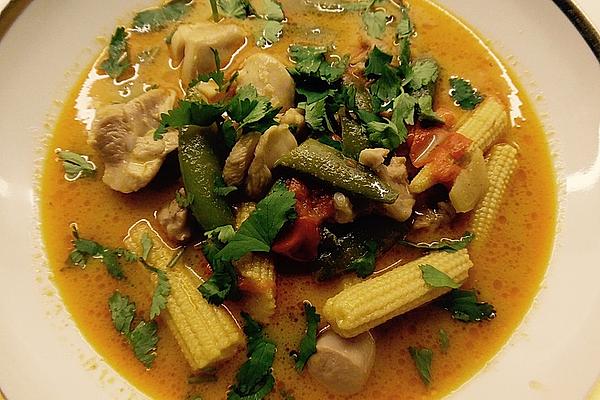 Thai Curry Soup with Chicken and Noodles