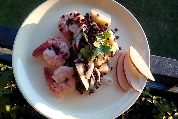 Thai Lentil Salad with Prawns