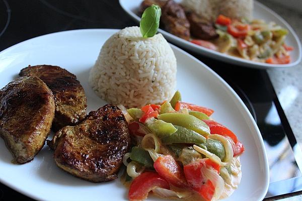Thai Marinated Coconut Turkey Steaks with Vegetable Curry