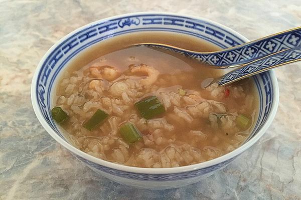 Thai Rice Soup with Prawns
