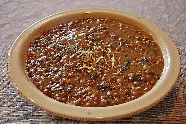 Thyme and Lemon Lentils