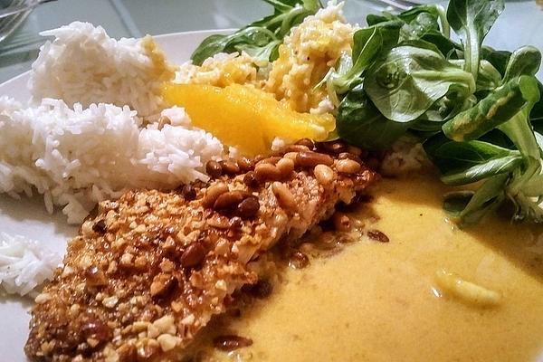 Tilapia Fillet with Pine – Coconut Rice with Orange Sauce