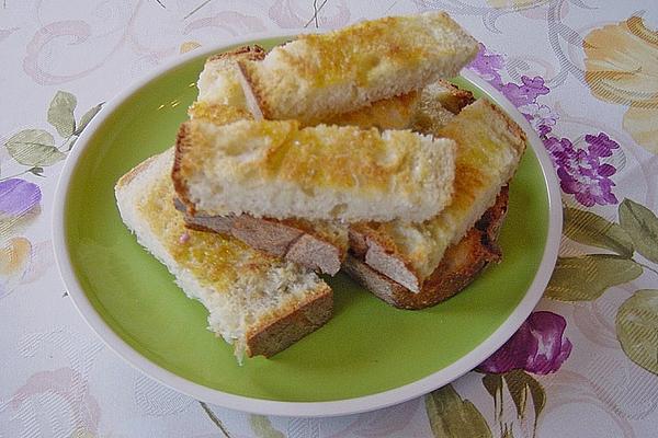Toasted White Bread with Olive Oil