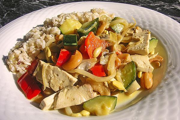 Tofu Stir-fried Vegetables with Rice