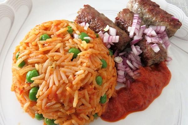 Tomato and Pepper Rice with Peas