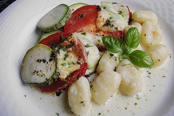 Tomato and Zucchini Gratin with Gnocchi