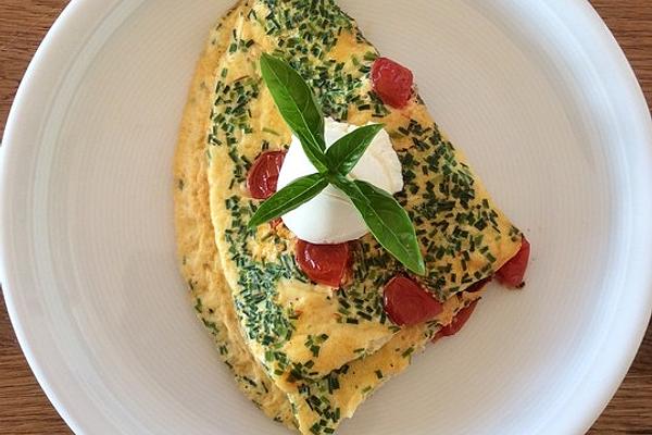 Tomato Omelette with Fresh Herbs