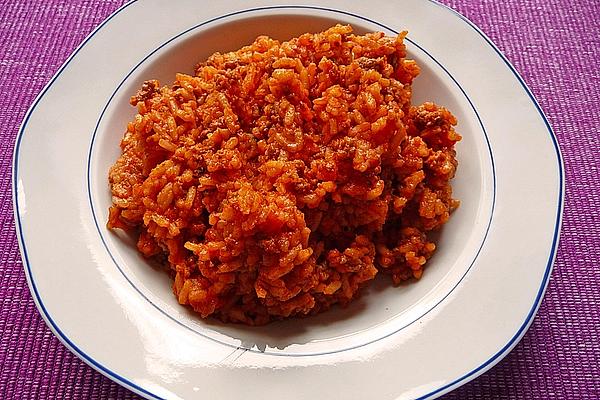 Tomato Rice with Minced Meat
