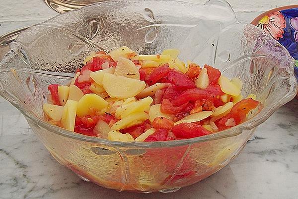 Tomato Salad with Cucumber and Potatoes