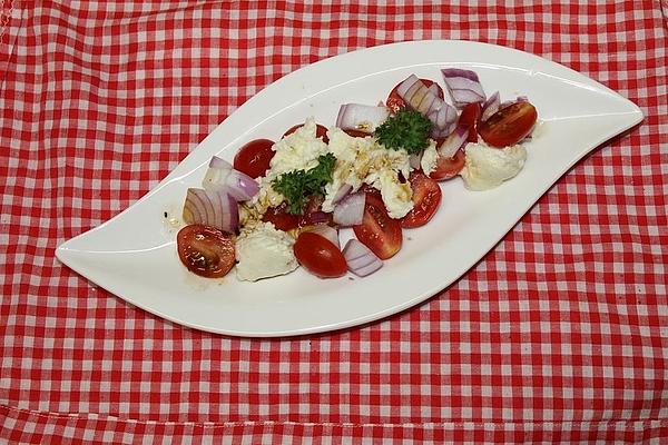 Tomato Salad with Feta and Ham