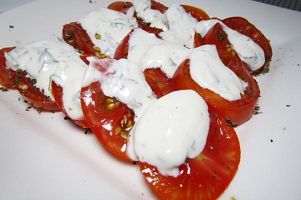 Tomato Salad with Goat Cheese Dressing