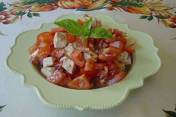 Tomato Salad with Mozzarella and Sheep Cheese
