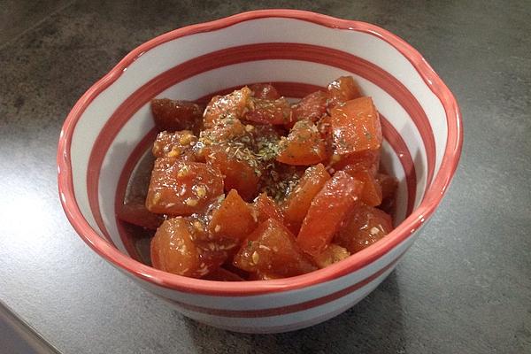 Tomato Salad with Soy Honey Sauce