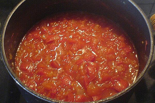 Tomato Salsa Made from Ripe Tomatoes