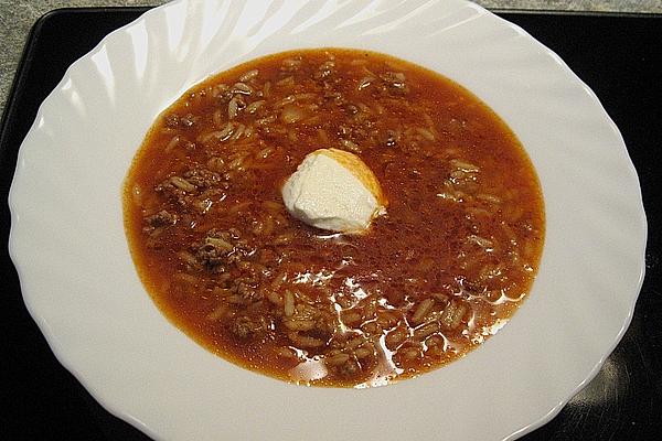 Tomato Soup with Mince