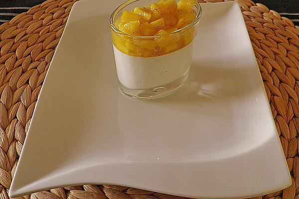 Tonka Bean Yogurt with Coconut Mango Salad