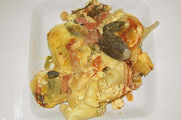 Tortellini Casserole with Sage and Parma Ham
