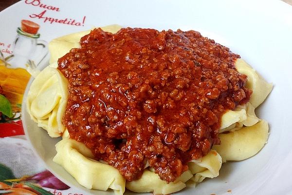 Tortellini with Bolognese Sauce