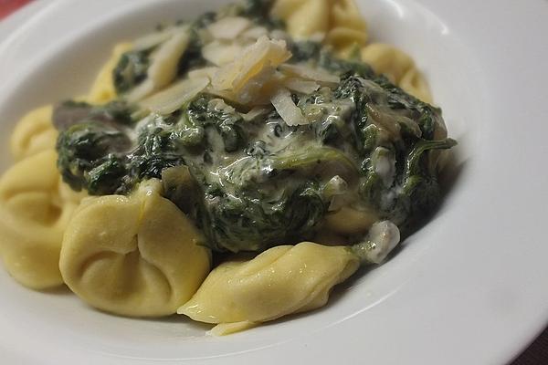 Tortellini with Creamy Spinach Gorgonzola Sauce