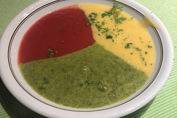 Tricolor Potato Soup