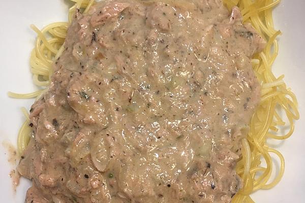 Tuna Cream Sauce with Rice or Noodles