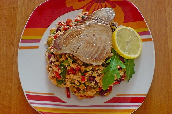Tuna Steak with Couscous Salad