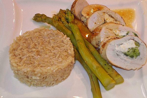 Turkey Breast Roulade with Green Asparagus