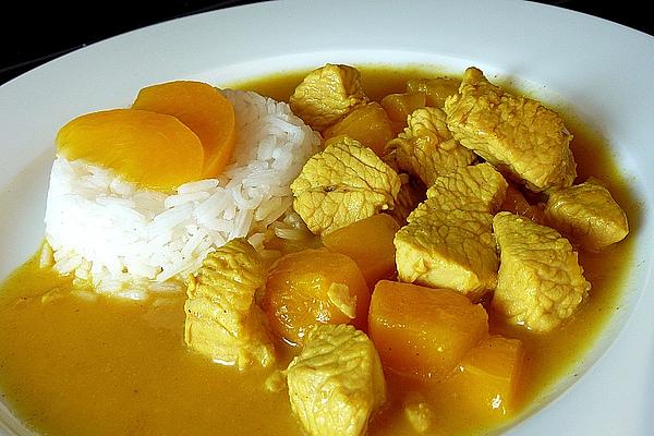 Turkey Curry in Sherry – Mango – Orange – Peach Sauce