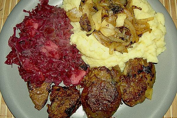 Turkey Liver with Apple and Onions