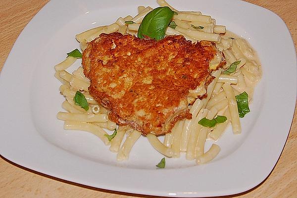 Turkey Piccata with Macaroni in White Tomato Cream