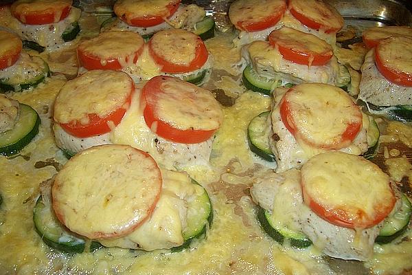Turkey Schnitzel Baked with Vegetables