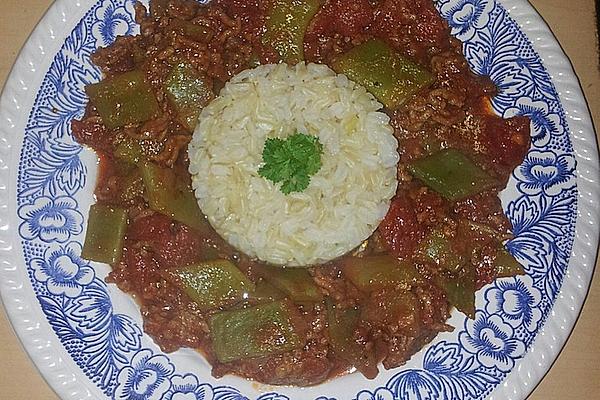 Turkish Green Beans with Minced Meat, Spicy