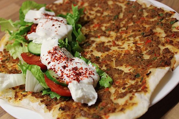 Turkish Lahmacun from Oven