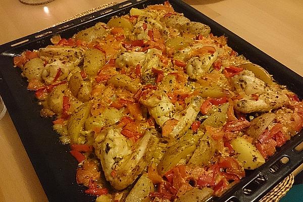 Turkish Potato Casserole with Chicken Wings