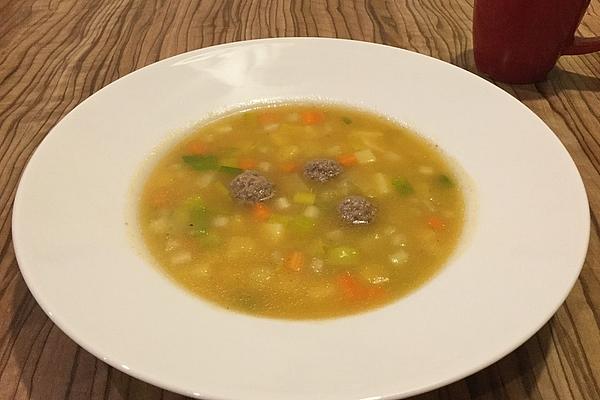 Turnip Soup with Meatballs