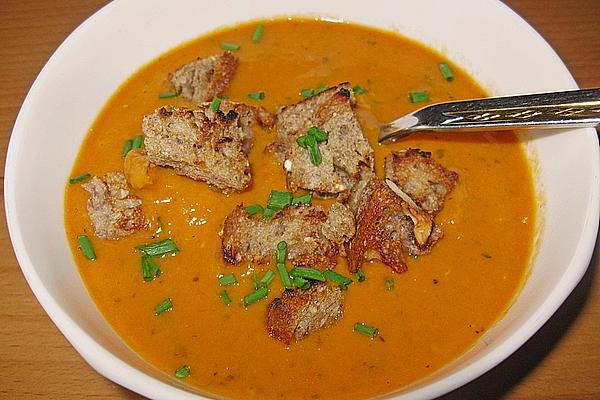 Uschi`s Tomato Soup with Cream Cheese and Garden Herbs