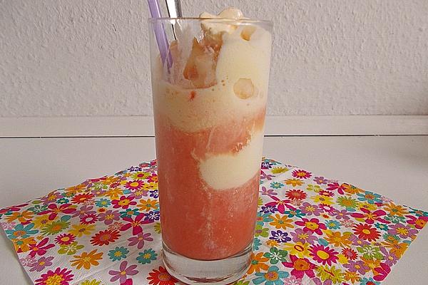 Vanilla Ice Cream with Grapefruit Juice