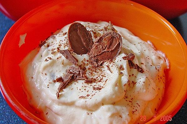 Vanilla Pudding with Rum and Chocolate