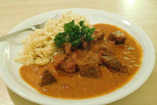 Veal Cream Goulash Bavarian Style