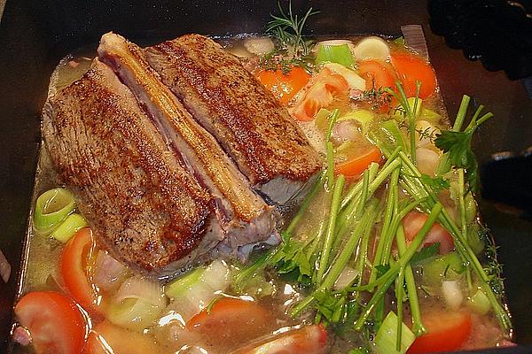 Veal Loin with Colorful Vegetables