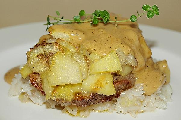 Veal Steak with Banana and Apple Cover